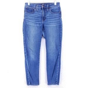 J Crew Jeans Denim Cotton Women Size 28 Blue Straight Stretch VTG High Rise Slim